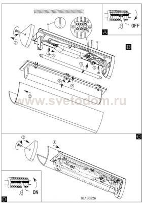 светильник для ванной комнаты и зеркал Eglo 90526 GITA 1