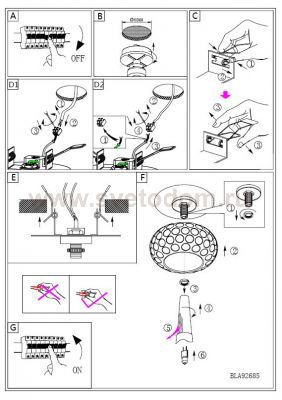 Светильник встраиваемый Eglo 92685 TORTOLI