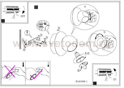 Светильник поворотный спот Eglo 91613 NORBELLO 1