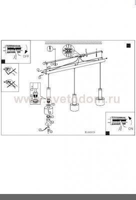 Люстра подвесная Eglo 90575 FABIANA