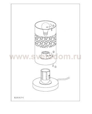 Настольная лампа Eglo 91417 CARMELIA