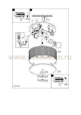 Настенно-потолочный светильник Eglo 91282 KАлюминийNGA