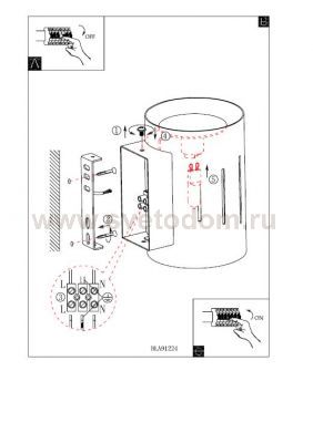 Светильник настенный бра Eglo 91224 MADRAS 1