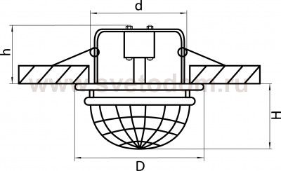 Светильник встраиваемый Lightstar 30004 Diva