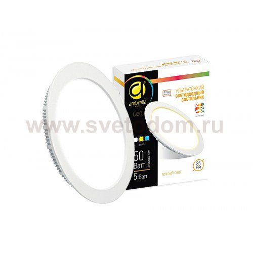 Светильник Ambrella DLR 5W 3000K 185-250V (50W) (D85mm/A76mm)