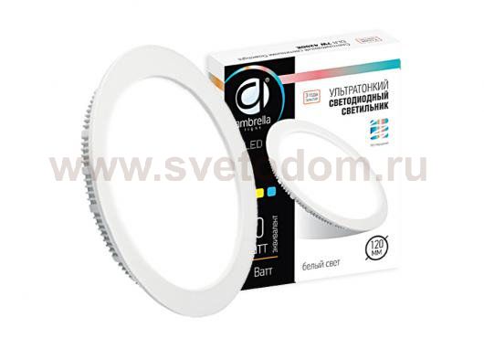 Светильник ультратонкий Ambrella DLR 7W 4200K 185-250V (70W) (D115mm/A105mm) DOWNLIGHT