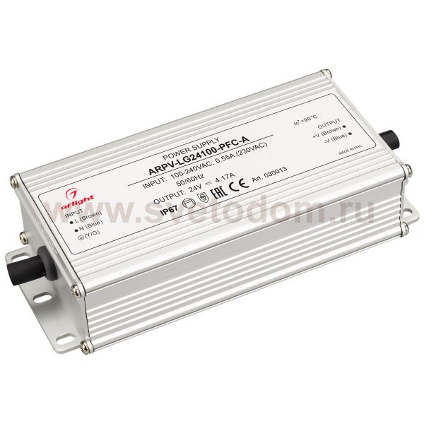 Блок питания ARPV-LG24100-PFC-A (24V, 4.17A, 100W) (Arlight, IP67 Металл, 5 лет) Arlight 30013