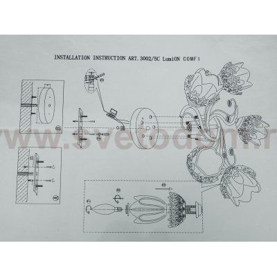 Люстра потолочная Lumion 3002/5C FLORANA