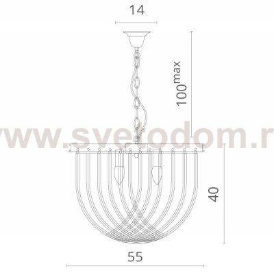 Светильник подвесной Divinare 3003/01 SP-5 CASCATA