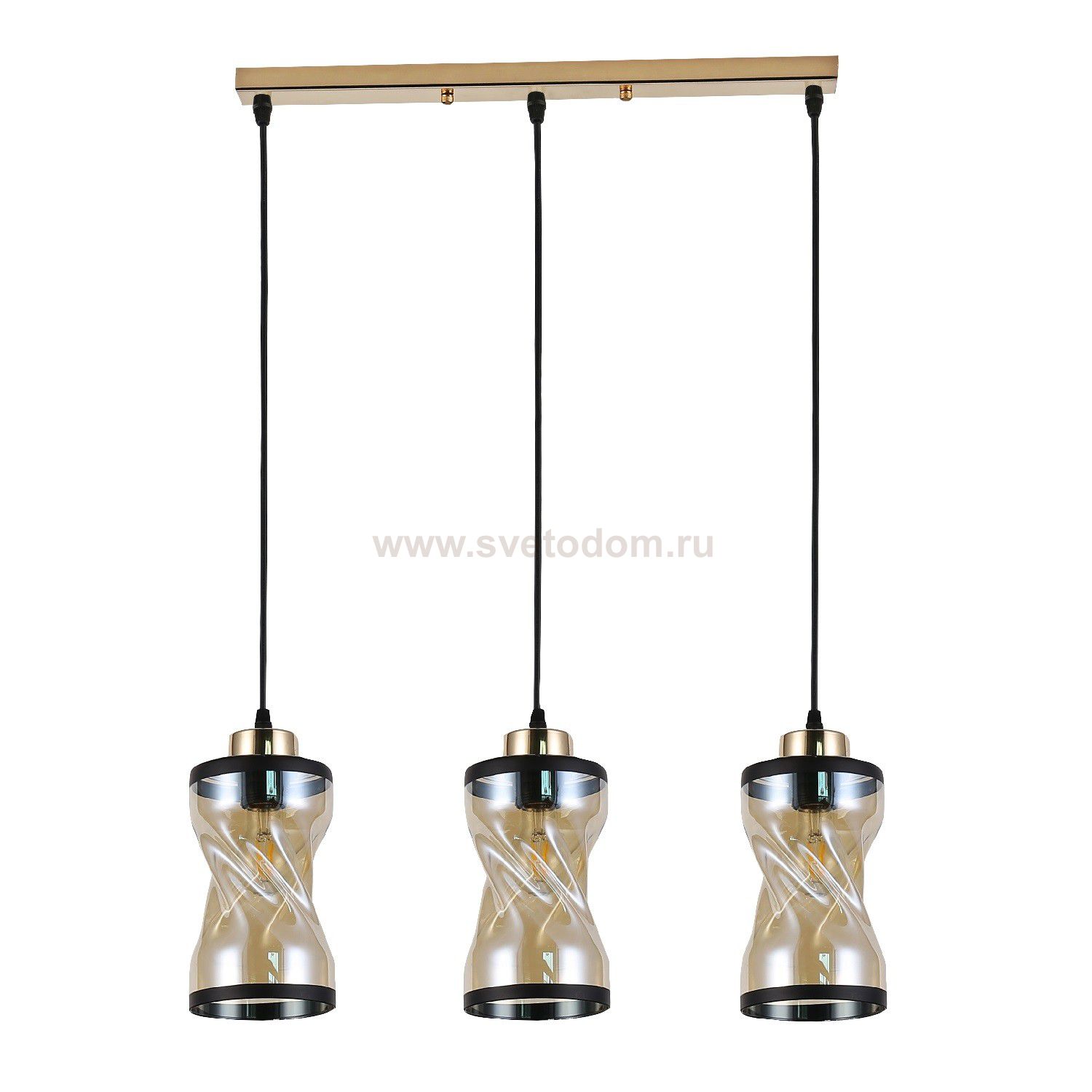 Подвесной светильник 30110/3GD AMB+BK ЭкономСвет