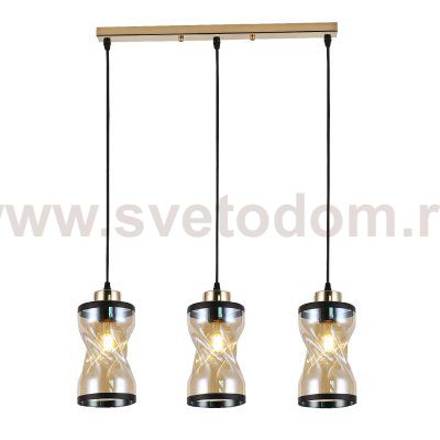 Подвесной светильник 30110/3GD AMB+BK ЭкономСвет