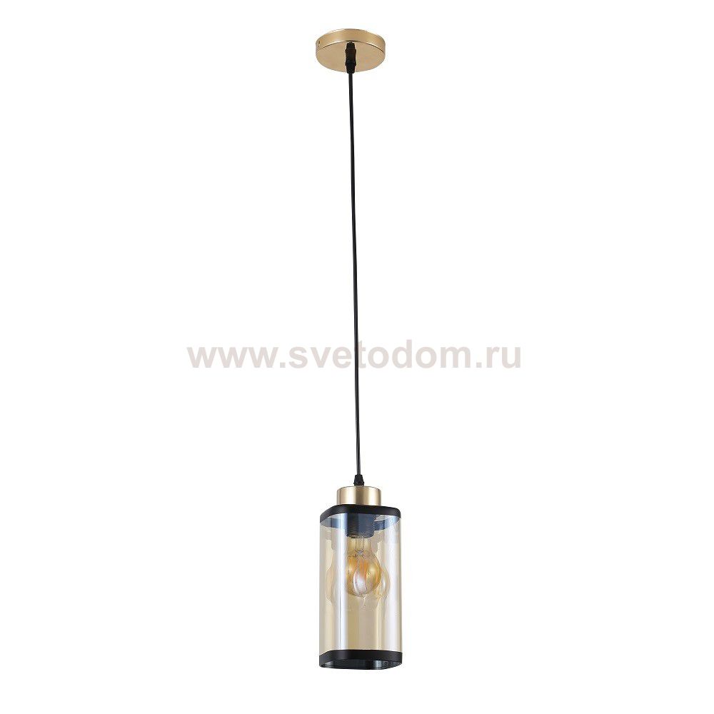 Подвесной светильник 30112/1GD AMB+BK ЭкономСвет