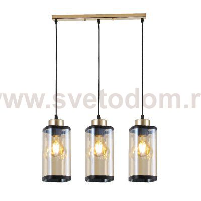 Подвесной светильник 30112/3GD AMB+BK ЭкономСвет