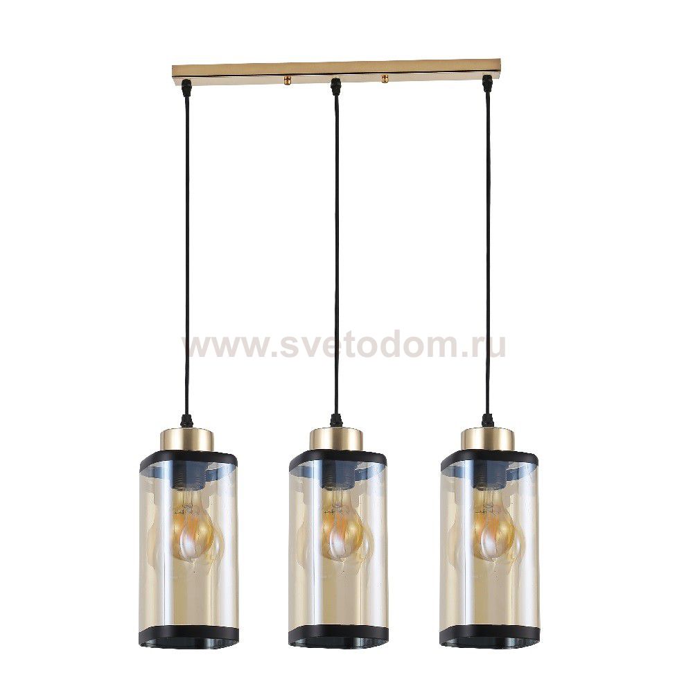 Подвесной светильник 30112/3GD AMB+BK ЭкономСвет