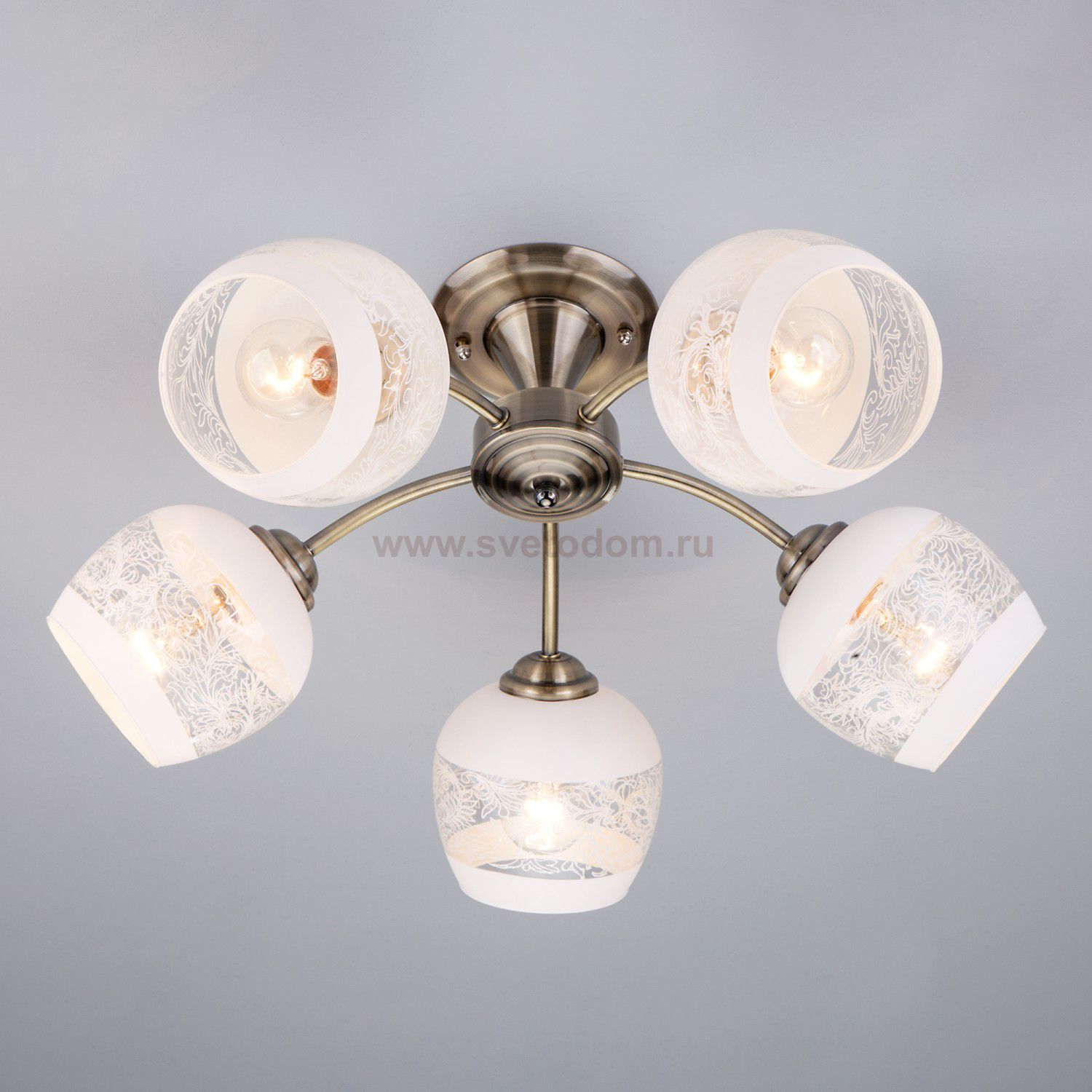 Люстра Eurosvet 30118/5 античная бронза