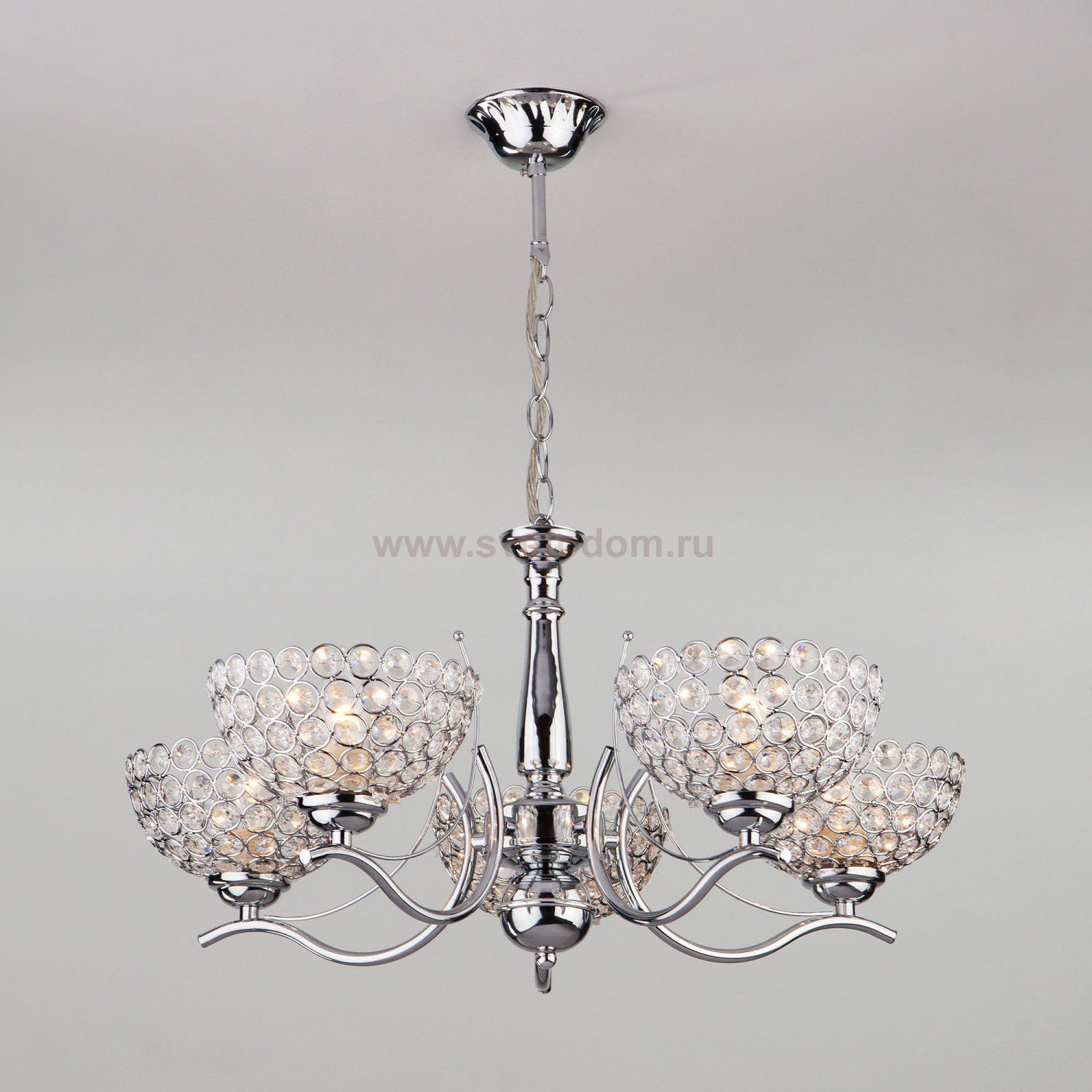 Люстра подвесная Eurosvet 30119/5 хром