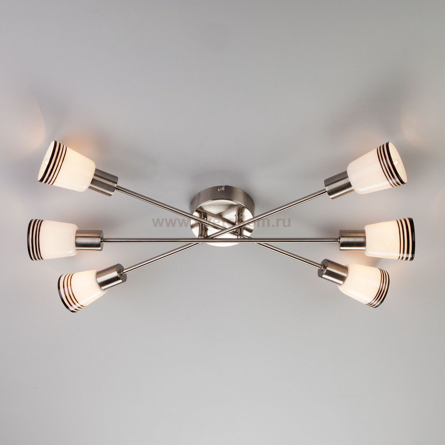 Люстра потолочная Eurosvet 30132/6 сатин-никель