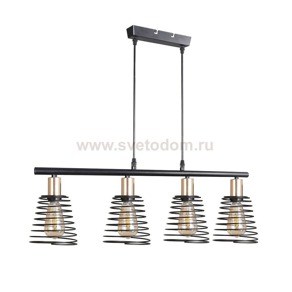 Подвесная люстра 30135/4BK+GD BK ЭкономСвет