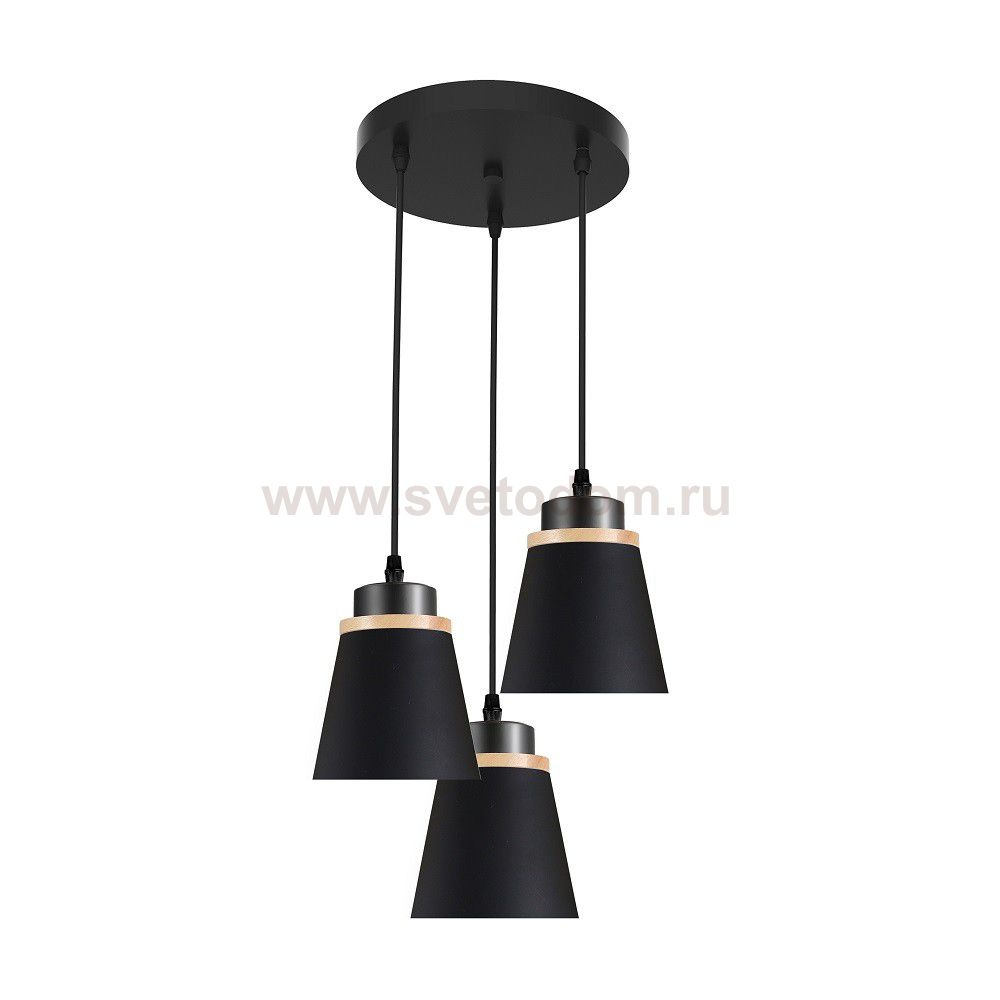 Подвесная люстра 30136/3BK BK+WD ЭкономСвет