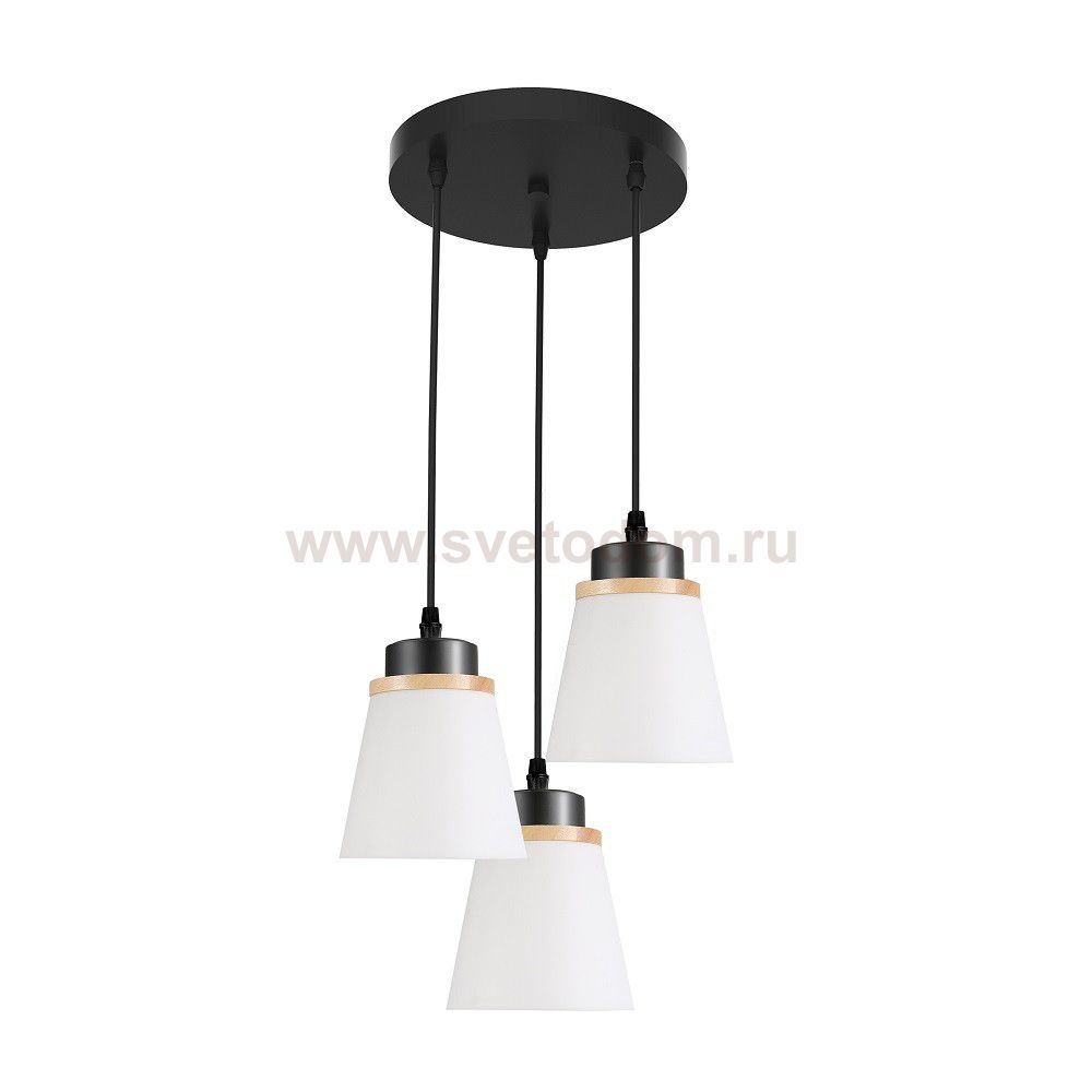 Подвесная люстра 30136/3BK WT+WD ЭкономСвет