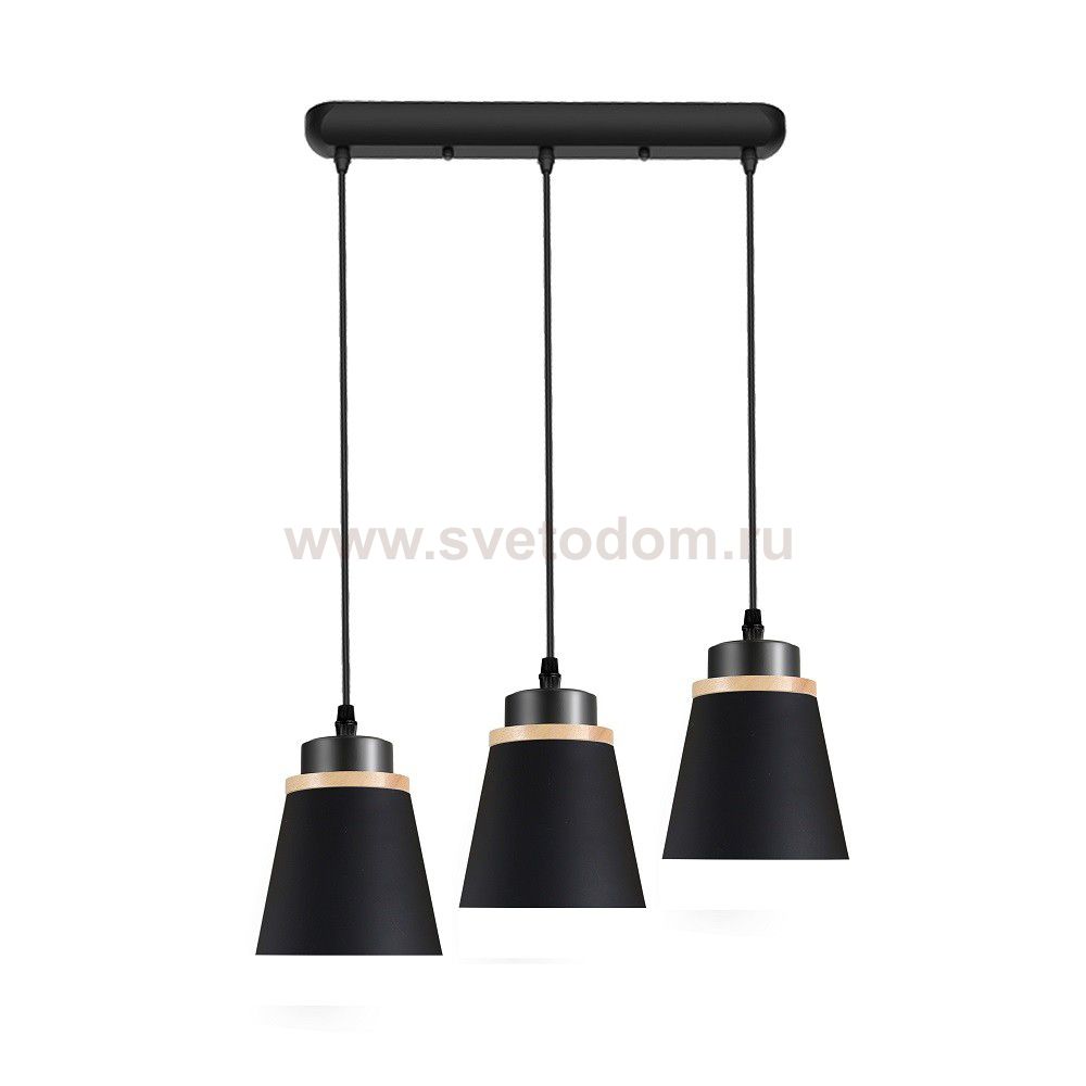 Подвесная люстра 30136/3L BK BK+WD ЭкономСвет