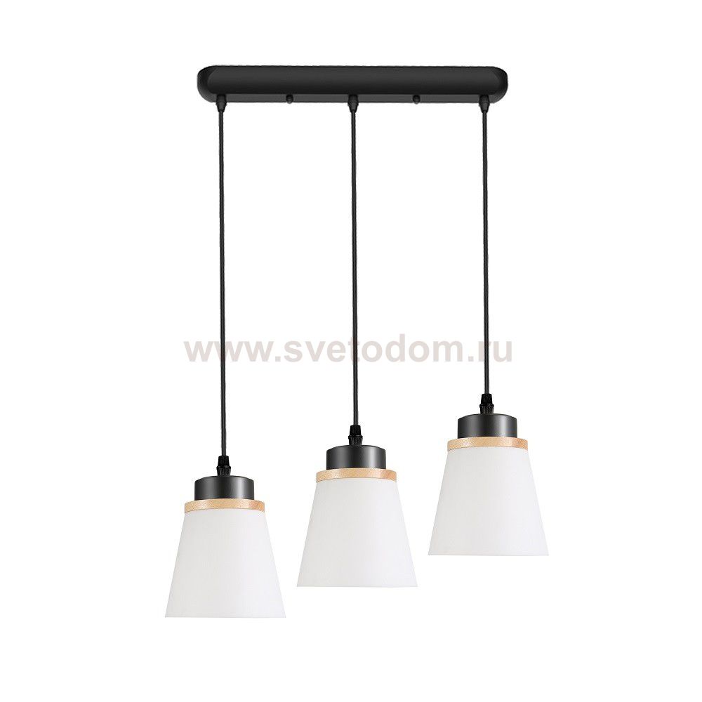 Подвесная люстра 30136/3L BK WT+WD ЭкономСвет