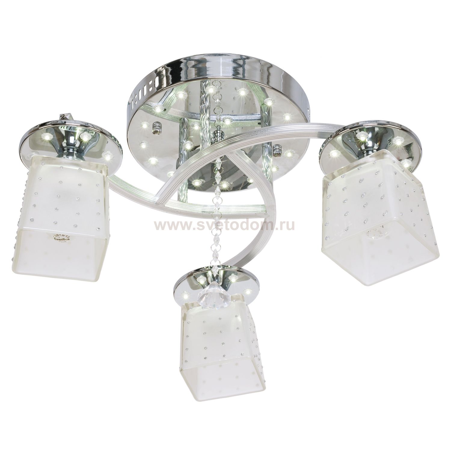 Потолочный светильник Экономсвет 30181/3CR+WT LED