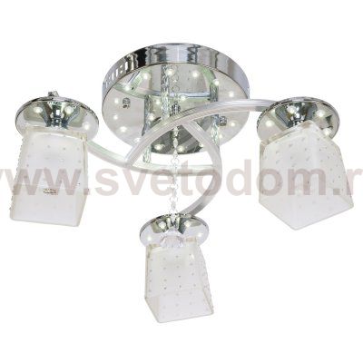 Потолочный светильник Экономсвет 30181/3CR+WT LED