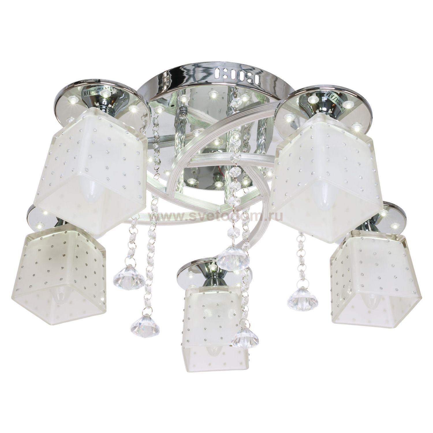 Потолочный светильник Экономсвет 30181/5CR+WT LED