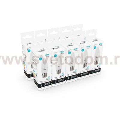 Лампа Gauss Elementary Свеча 10W 750lm 4100K E27 LED (30220)