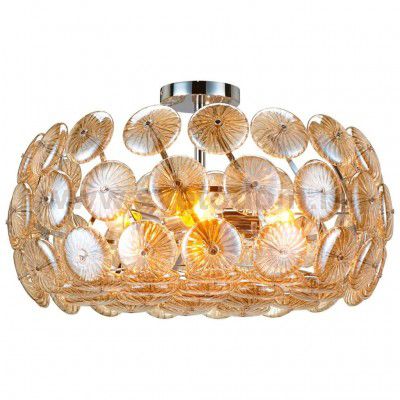 Потолочный светильник Escada Borneo 3032/6PL E27*60W Amber glass