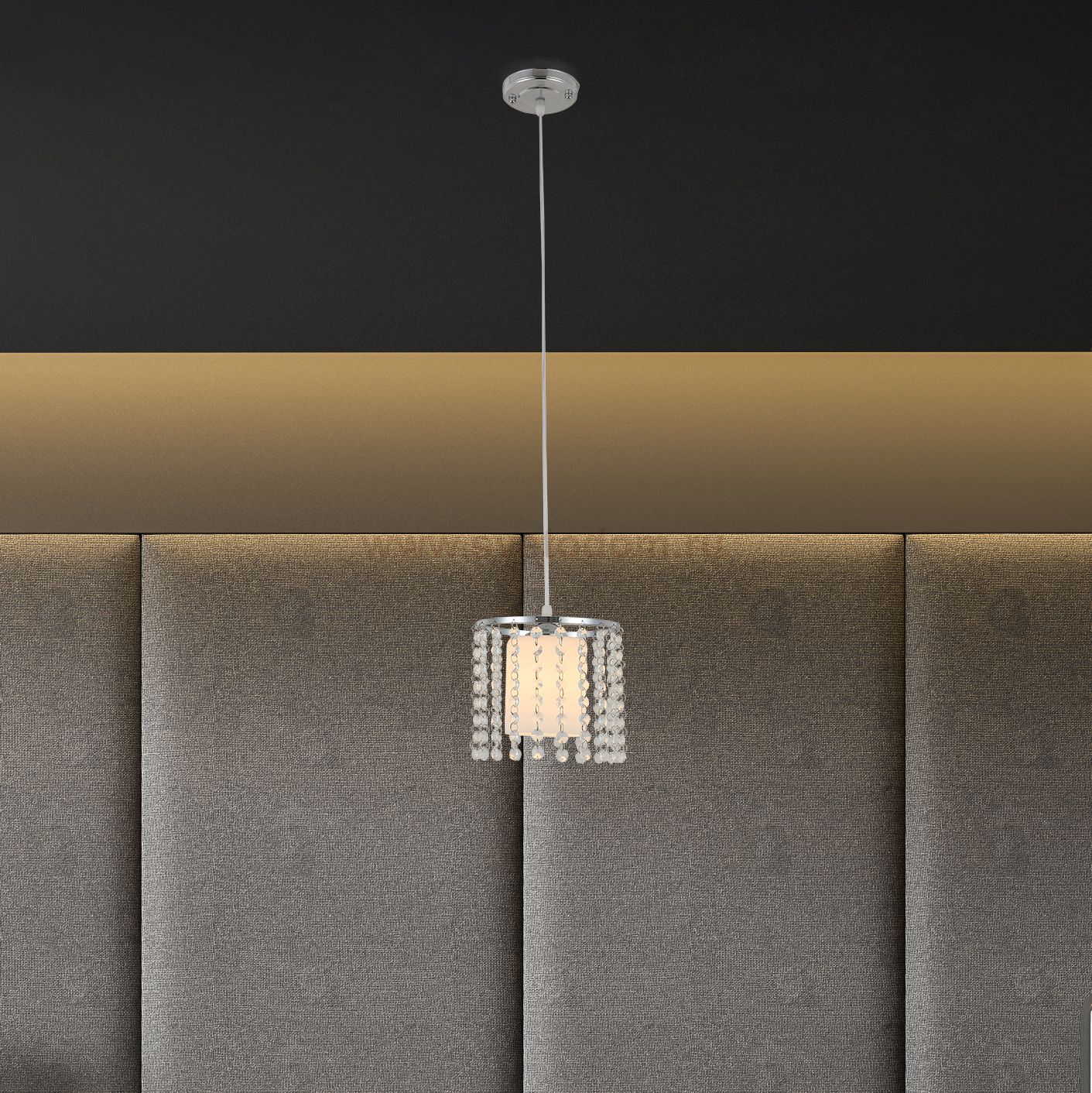 Светильник подвесной (подвес) Rivoli Rosco 3041-201 1 * E27 60 Вт хрусталь модерн