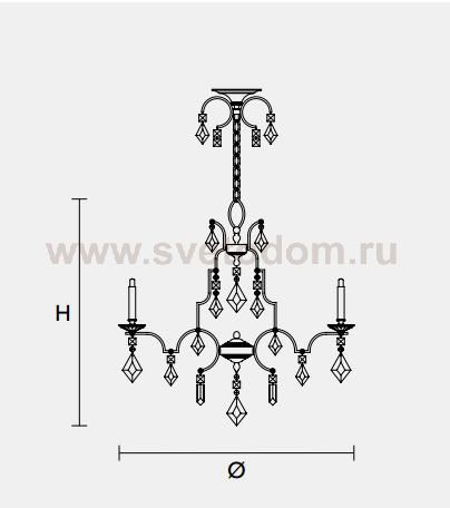 Подвесной светильник Masiero CLASSICA 3050 3+3