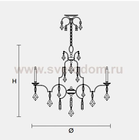 Подвесной светильник Masiero CLASSICA 3050 4+4