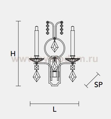 Настенный светильник Masiero CLASSICA 3050 A2