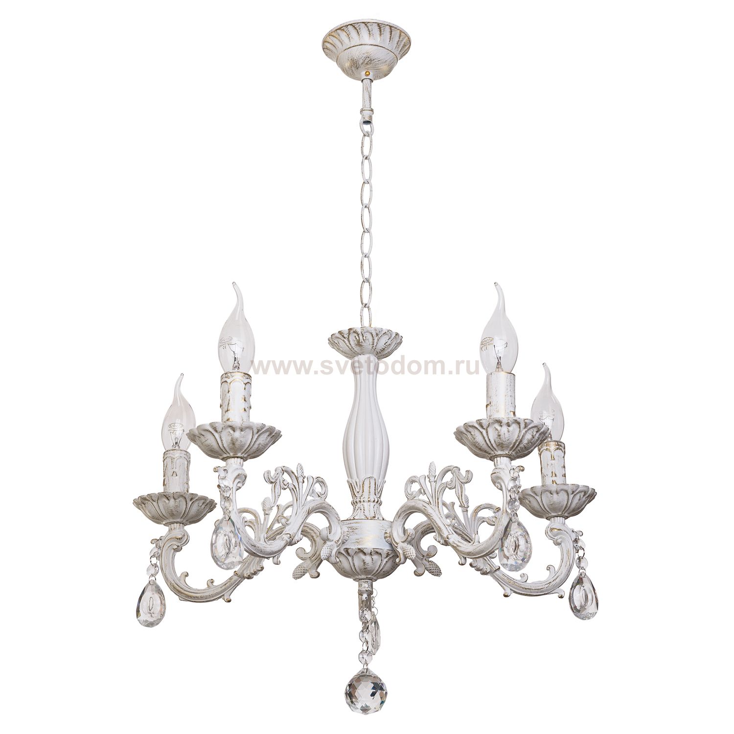 Люстра классическая с хрусталем Экономсвет 30654/5WT