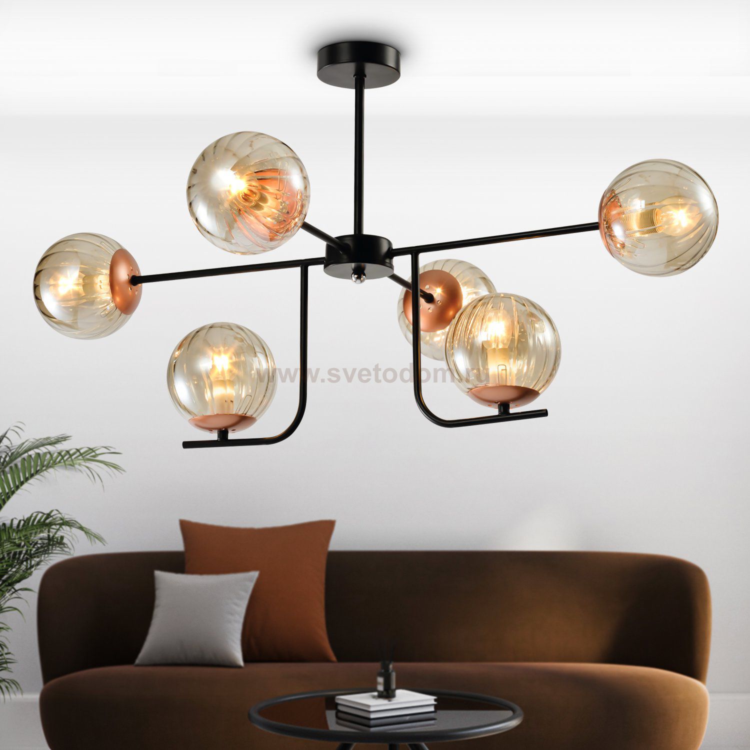 Люстра Rivoli Afina 3076-306 6 х E14 40 Вт модерн