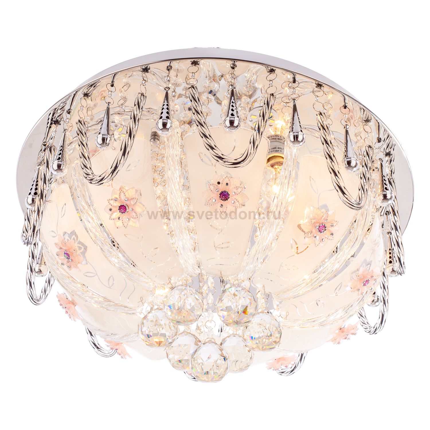 Светильник ЭкономСвет 3076/4CR RC WTLED