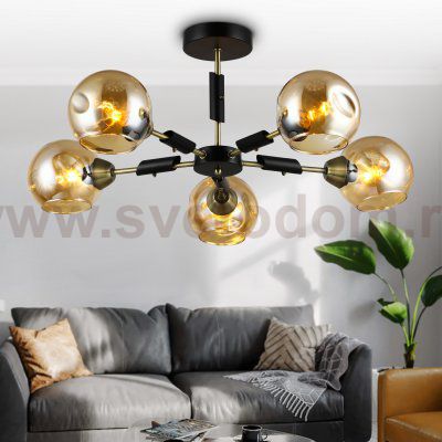 Люстра Rivoli Desma 3080-305 5 х E27 40 Вт модерн