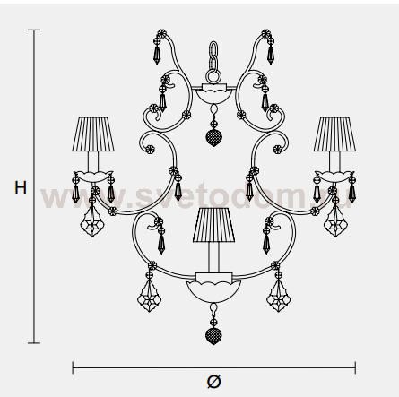 Подвесной светильник Masiero CLASSICA 3089 6+1