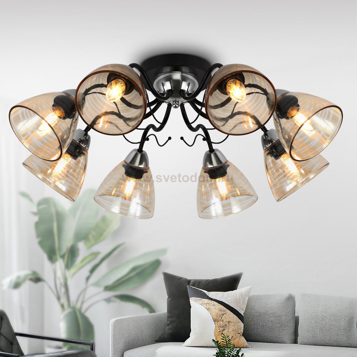 Люстра Rivoli Friederike 3089-308 8 х Е27 40 Вт классика