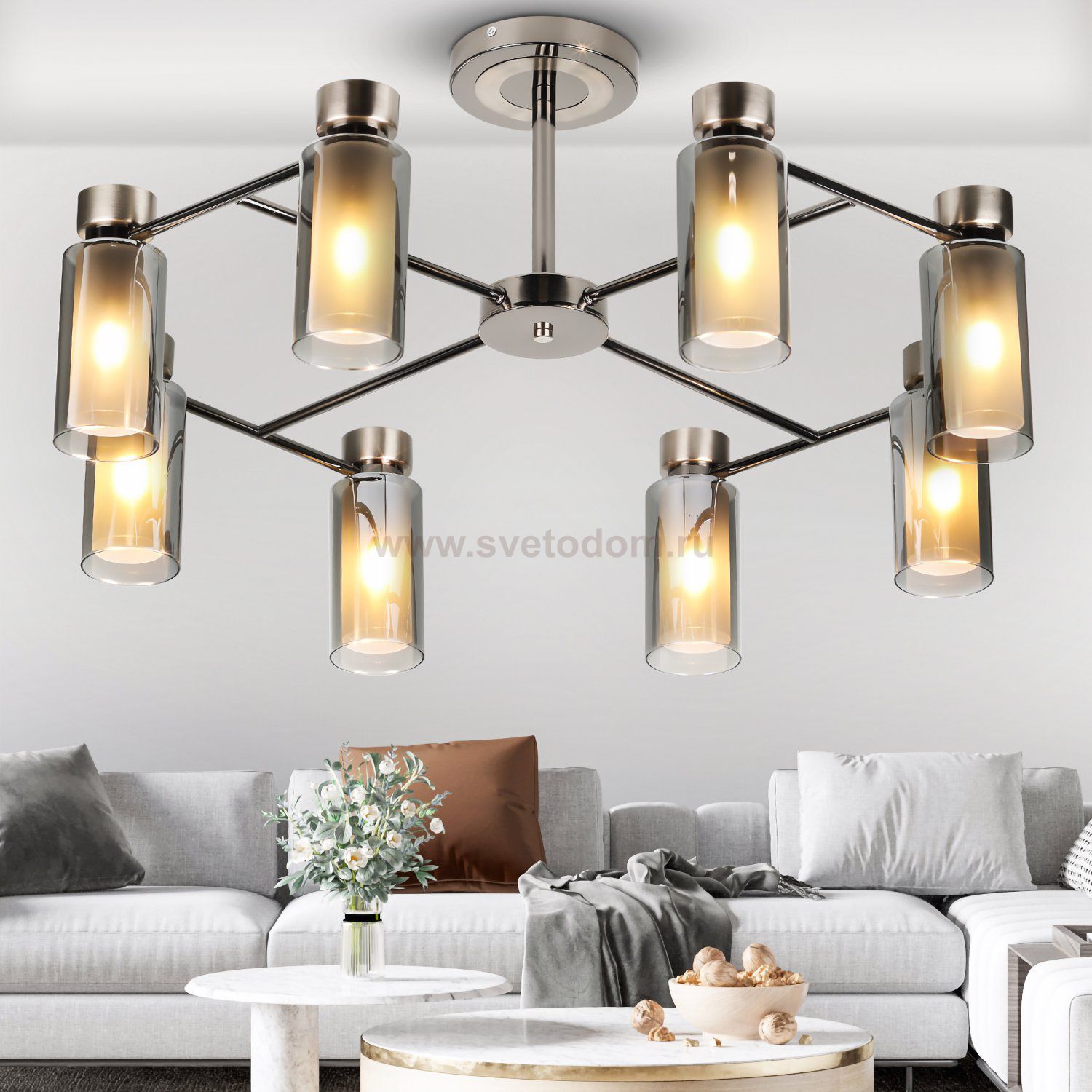 Люстра Rivoli Klara 3099-308 8 * Е14 15 Вт модерн