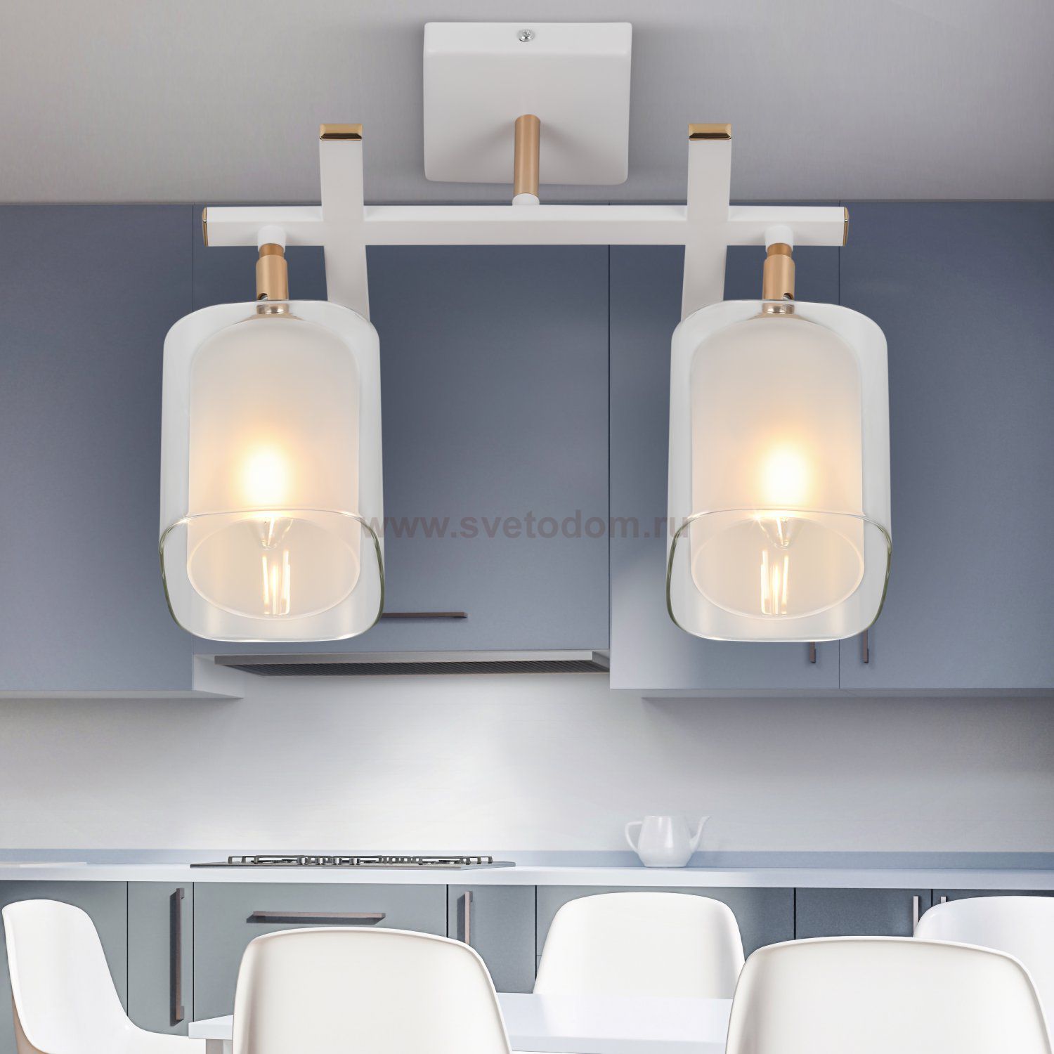 Светильник потолочный Rivoli Helga 3100-302 2 * Е27 40 Вт модерн