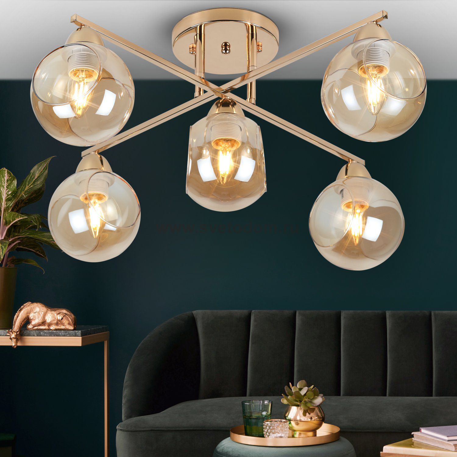 Люстра Rivoli Ilsa 3108-305 5 * Е27 60 Вт модерн