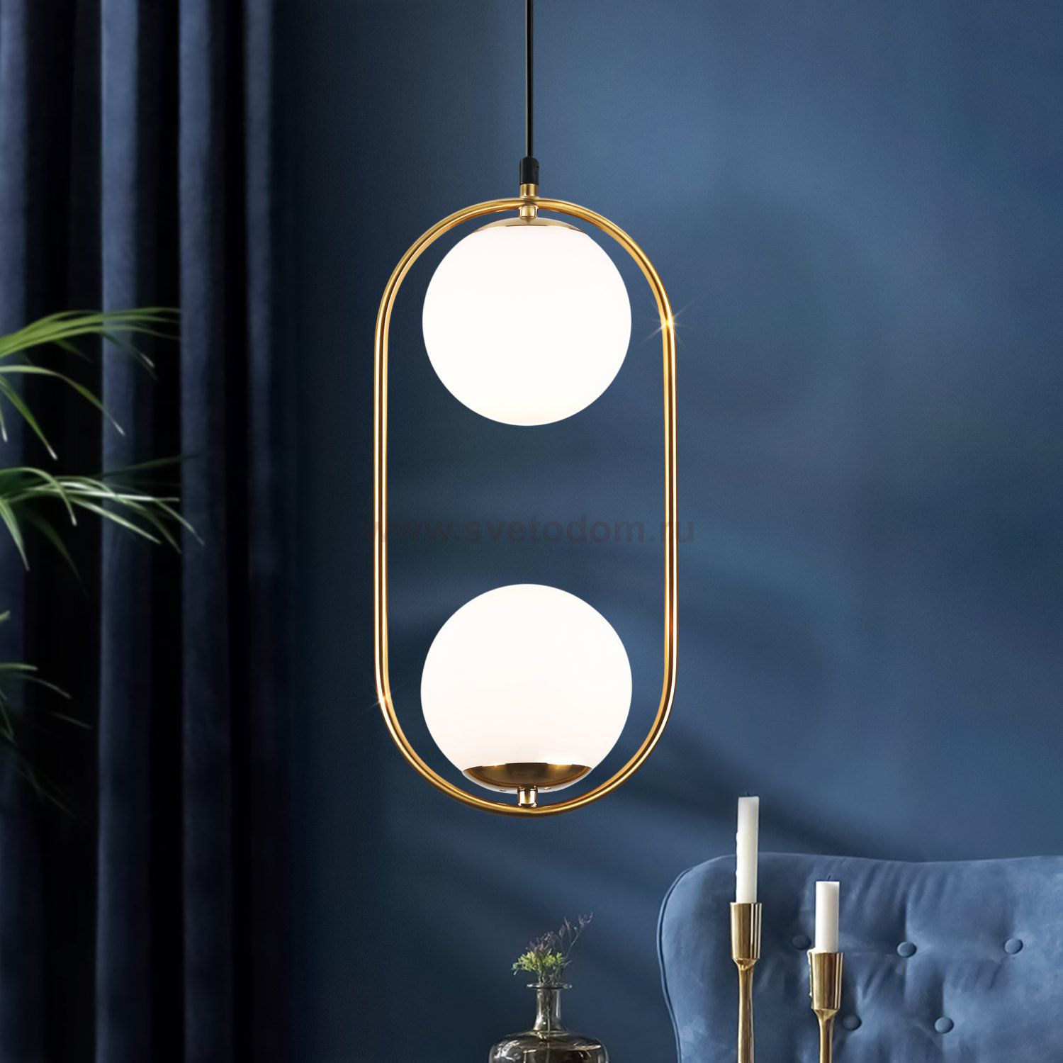 Светильник подвесной (подвес) Rivoli Lola 3115-312 2 х E14 40 Вт модерн потолочный