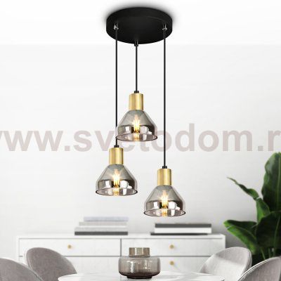 Светильник подвесной (подвес) Rivoli Kassandra 3118-203 3 х Е14 40 Вт модерн потолочный