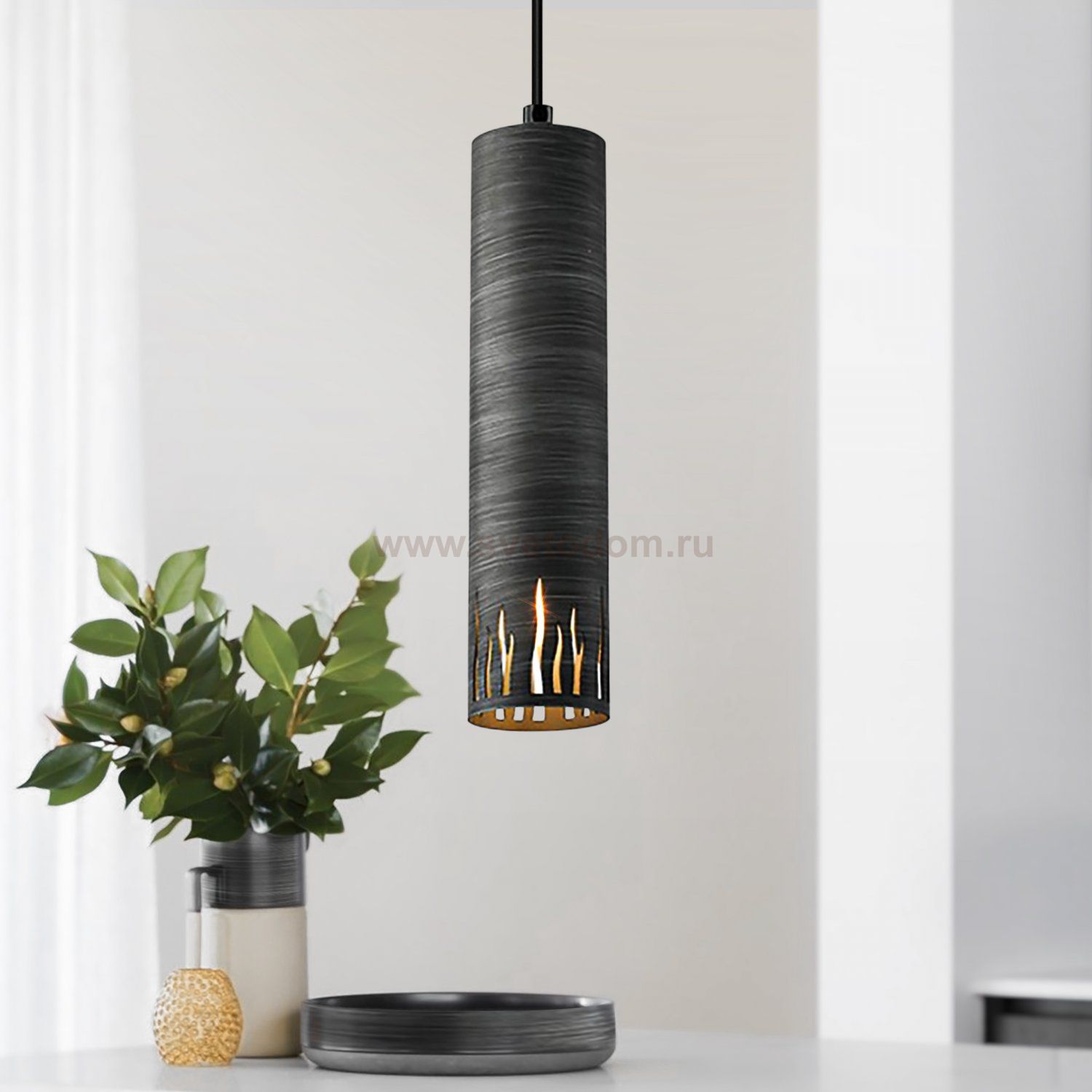 Светильник подвесной (подвес) Rivoli Lethe 3123-201 1 х Е14 40 Вт модерн потолочный