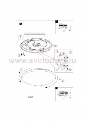 Настенно-потолочный светильник Eglo 31261 BARI 1