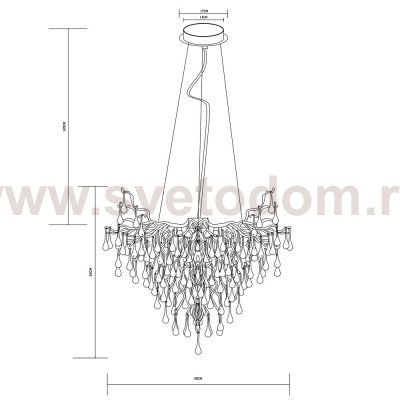 Подвесной светильник Divinare 3132/16 SP-9 SALICE SALICE