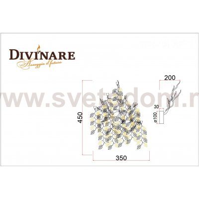 Светильник настенный Divinare 3136/01 AP-3 SALICE